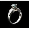Image 3 : 1.84ctw Fancy Blue Diamond Ring - 18KT White Gold
