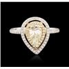 Image 1 : 14KT Two-Tone Gold 1.22ctw Diamond Ring