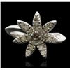 Image 1 : 14KT White Gold .42ct Diamond Starfish Ring