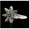 Image 2 : 14KT White Gold .42ct Diamond Starfish Ring