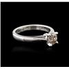 Image 2 : 14KT White Gold 0.95ct Oval Cut Fancy Brown Diamond Solitaire Ring