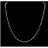 Image 1 : 18KT White Gold 19.80ctw Sapphire and Diamond Necklace