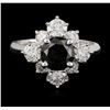 Image 1 : 14KT White Gold 2.56ctw Black Diamond Ring