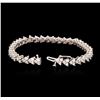Image 3 : 14KT White Gold 3.87ctw Diamond Tennis Bracelet