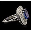 Image 3 : 14KT White Gold 5.29ct Tanzanite and Diamond Ring