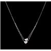 Image 1 : 0.40ctw Diamond Heart Necklace - 14KT White Gold