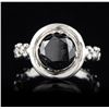 Image 1 : 14KT White Gold 2.72ct Black & White Diamond Ring