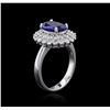 Image 3 : 14KT White Gold 2.28ct Tanzanite and Diamond Ring