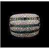 Image 1 : 2.41ctw Fancy Blue Diamond Ring - 14KT Yellow Gold