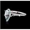 Image 2 : Platinum 2.59ct Aquamarine and Diamond Ring