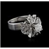 Image 2 : 14KT White Gold 1.00ctw Diamond Ring