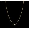 Image 1 : 14KT Yellow Gold 0.25ct Diamond Solitaire Necklace
