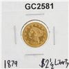 Image 1 : 1879 $2 1/2 Liberty Head Quarter Eagle Gold Coin