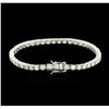 Image 2 : 14KT White Gold 6.90ctw Diamond Tennis Bracelet