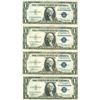 Image 1 : 1935 $1 Silver Certificate Lot of 4 Assorted Bills