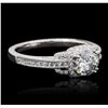 Image 2 : 18KT White Gold 1.42ctw Diamond Ring
