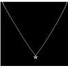 Image 1 : 14KT White Gold 0.20ct Diamond Star Pendant With Chain