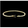 Image 3 : 18KT Yellow Gold 4.98ctw Diamond Tennis Bracelet