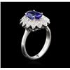 Image 3 : 1.91ct Tanzanite and Diamond Ring - 14KT White Gold