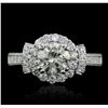 Image 1 : 18KT White Gold 2.09ctw Diamond Ring