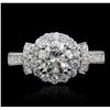 Image 3 : 18KT White Gold 2.09ctw Diamond Ring