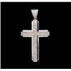 Image 1 : 1.75ctw Diamond Cross Pendant - 14KT White Gold