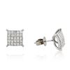 Image 2 : 14KT White Gold 1.70ctw Diamond Earrings