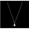 Image 1 : 14KT Yellow Gold 0.37ctw Diamond Pendant With Chain
