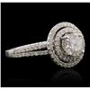 Image 2 : 14KT White Gold 1.78ctw Diamond Ring