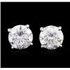 Image 1 : 14KT White Gold 0.81ctw Diamond Stud Earrings