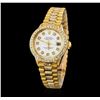Image 1 : Rolex 18KT Yellow Gold 1.50ctw Diamond DateJust Ladies Watch