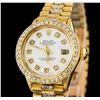 Image 2 : Rolex 18KT Yellow Gold 1.50ctw Diamond DateJust Ladies Watch