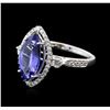 Image 2 : 14KT White Gold 2.61ct Tanzanite and Diamond Ring