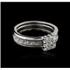 Image 2 : 14KT White Gold 0.50ctw Diamond Ring