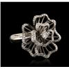 Image 2 : 14KT White Gold 0.71ctw Diamond Ring