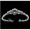 Image 3 : 18KT White Gold 3.93ct Tanzanite and Diamond Bracelet
