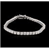 Image 1 : 14KT White Gold 4.55ctw Diamond Tennis Bracelet