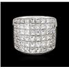 Image 1 : 14KT White Gold 8.10ctw Diamond Ring