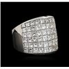 Image 2 : 14KT White Gold 8.10ctw Diamond Ring