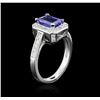 Image 3 : 14KT White Gold 1.69ct Tanzanite and Diamond Ring