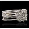 Image 2 : 18KT White Gold 0.68ctw Diamond Ring