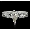 Image 1 : 18KT White Gold 1.41ctw Diamond Ring