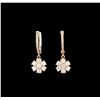 Image 1 : 1.08ctw Diamond Earrings - 14KT Rose Gold