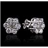 Image 2 : 14KT White Gold 1.65ctw Diamond Earrings