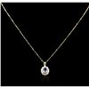 Image 2 : 14KT Yellow Gold 2.24ct Tanzanite and Diamond Pendant With Chain