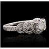 Image 2 : 14KT White Gold 1.19ctw Diamond Ring