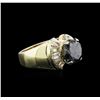 Image 2 : 4.49ctw Black Diamond Ring - 14KT Yellow Gold