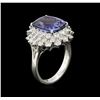 Image 3 : 6.63ct Tanzanite and Diamond Ring - 18KT White Gold