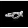 Image 2 : 14KT White Gold 0.43ctw Diamond Ring