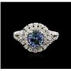 Image 1 : 14KT White Gold 1.90ct Tanzanite and Diamond Ring